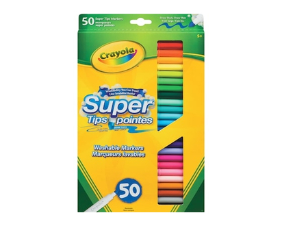 Crayola Super Tips Washable Markers, 50 Count - 1.0 EA