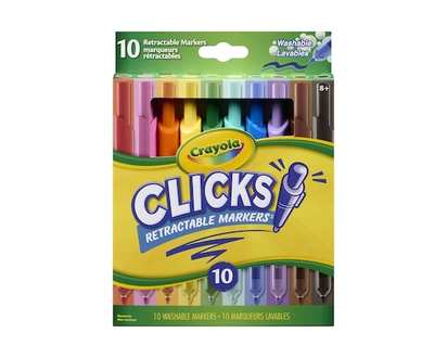 Crayola Clicks Retractable Markers,10-Pack - 1.0 EA
