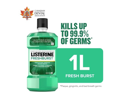 Listerine Fresh Burst Antiseptic Mouthwash - 1.0 L