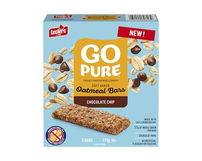 Leclerc Go Pure Soft Baked Chocolate Chip Oatmeal Bars - 175.0 G