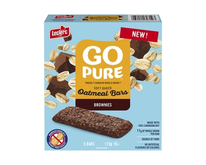 Leclerc Go Pure Soft Baked Oatmeal Bars, Brownies 5 Bars - 175.0 G