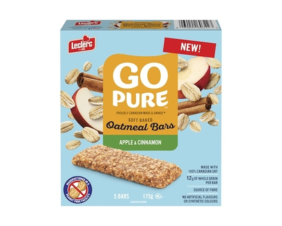 Leclerc Go Pure Oatmeal Bars Apple & Cinnamon - 175.0 G