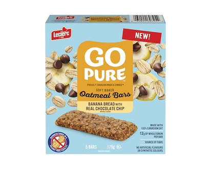 Leclerc Go Pure Oatmeal Bars Banana Bread Chocolate Chip - 175.0 G