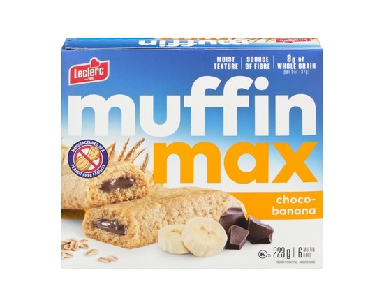 Leclerc Muffin Max Bars, Banana Chocolate - 223.0 G