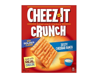 Cheez-It Crunch, Zesty Cheddar Ranch Flavor, Baked Snack Crackers - 191.0 G