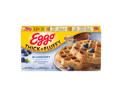 Kelloggs Eggo Thick & Fluffy Waffles Blueberry - 330.0 G
