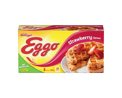Kelloggs Eggo Plus Fibre Strawberry Flavour, 8 waffles - 280.0 G