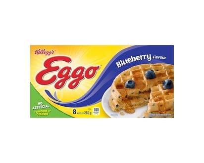 Kellogg’s Gaufres Eggo Saveur de bleuets, 8 gaufres - 280.0 G