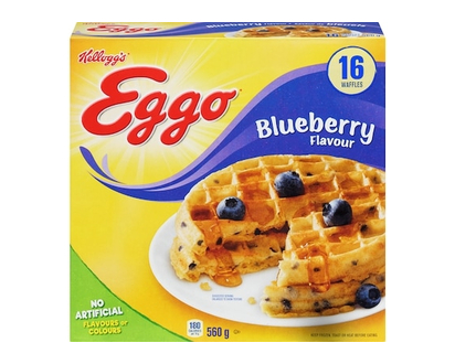 Kellogg’s Gaufres Eggo Saveur de bleuets, 16 gaufres - 560.0 G