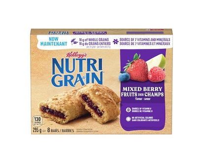 Barres de céréales Nutri-Grain Fruits des champs, 8 barres - 295 G