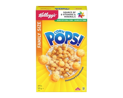 Kelloggs Corn Pops Cereal, Family Size - 515.0 G