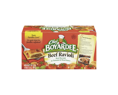 Chef Boyardee Beef Ravioli (Case) - 425.0 ML