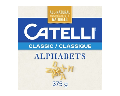 Catelli Pâtes Classiques, Alphabets - 375.0 G