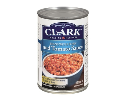 Clark CLARK FEVES LARD SAUCE TOMATE - 398.0 ML