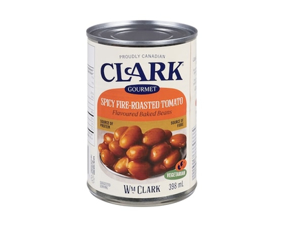 Clark Fèves saveur de tomates rôties épicées - 398.0 ML