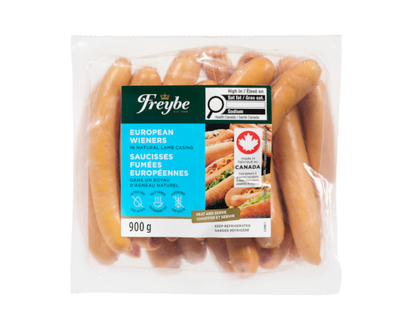 Freybe European Wieners - 900.0 G