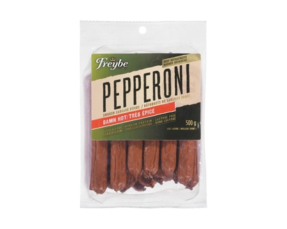 Freybe Pepperoni Sticks, Hot - 500.0 G