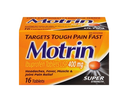 Motrin Super Strength Pain Relief Ibuprofen 400mg, Tablets - 16 TAB