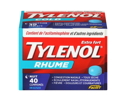 Tylenol Extra Strength Cold, Nighttime - 40.0 EA