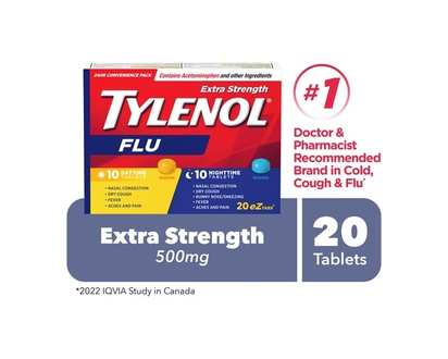 Tylenol Extra Strength Flu Relief Day/Night, EZTabs - 20 TAB
