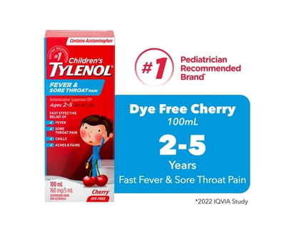 Tylenol Children's Fever & Sore Throat Pain - 100.0 ML