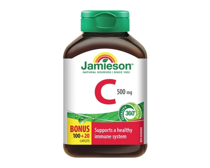 Jamieson Vitamin C Caplets, 500 mg - 120.0 EA