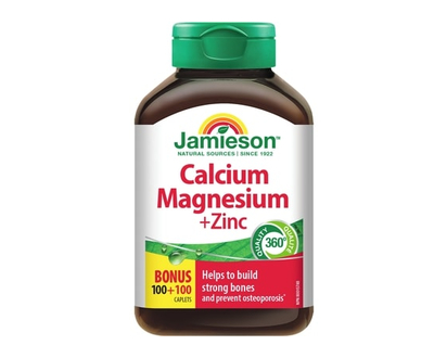 Jamieson Calcium Magnesium + Zinc Caplets - 200.0 EA