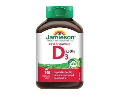 Jamieson Vitamin D 1,000 IU Fast Dissolving Sublingual Tablets - 150.0 EA