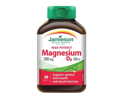 Jamieson Magnesium 500 mg + D3 500 IU - 60.0 EA