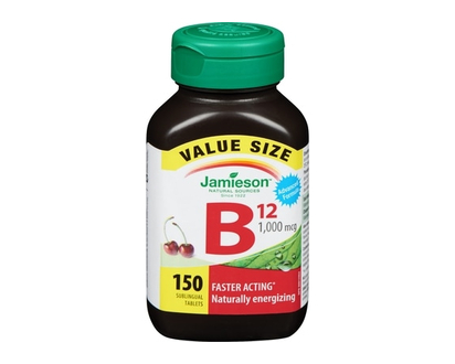 Jamieson Vitamin B12 1,000 mcg Fast Dissolving Sublingual Tablets - Value Pack - 150.0 EA