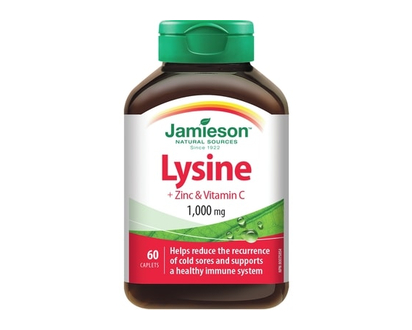 Jamieson Lysine + Zinc & Vitamin C 1000mg - 60 TAB