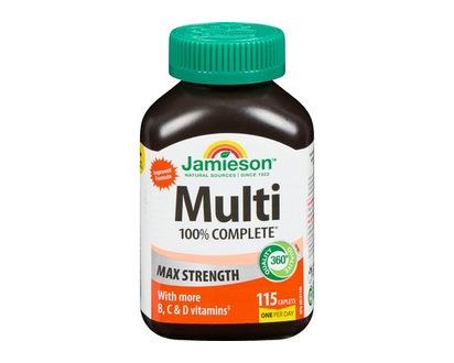 Jamieson 100% Complete Multivitamin Max Strength 115 ct - 115 EA