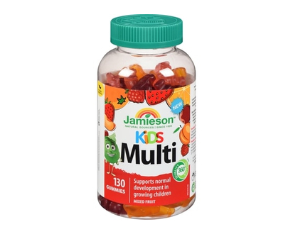 Jamieson Multivitamin Gummies for Kids Mixed Fruit - 130 EA