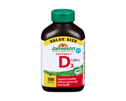 Jamieson Vitamine D en gélules - 500.0 EA