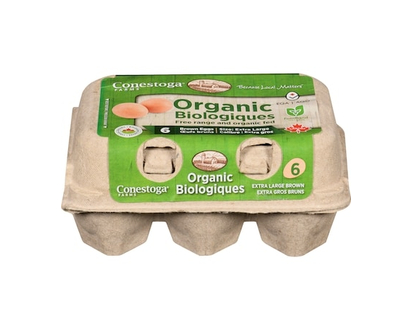 Conestoga Eggs Brown Eggs Organic Size Extra Large - 6.0 EA