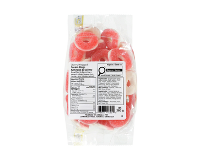 Candy Cherry Whipped Cream Rings - 280.0 G