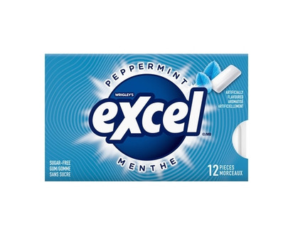 Wrigley's Excel Peppermint Flavoured Sugar Free Chewing Gum, 12 Pieces, 1 Pack - 1.0 EA