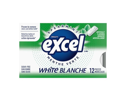 Wrigley's Excel Spearmint Flavoured Sugar Free Chewing Gum, 12 Pieces, 1 Pack - 1.0 EA