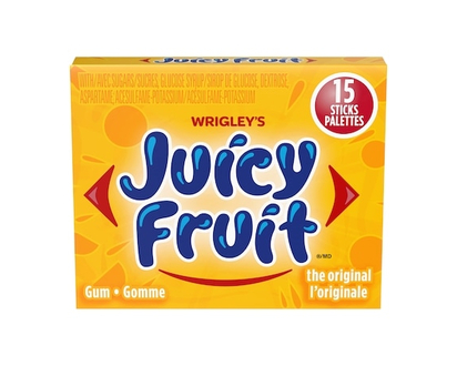 Wrigley's Juicy Fruit Fruit Flavoured Chewing Gum, 15 Sticks, 1 Pack - 1.0 EA