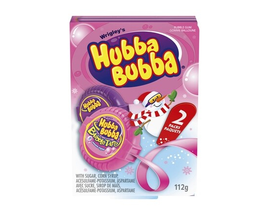 Wrigley’s Gomme balloune Hubba Bubba, livre d’histoire des Fêtes, ruban, 112 g - 112.0 G