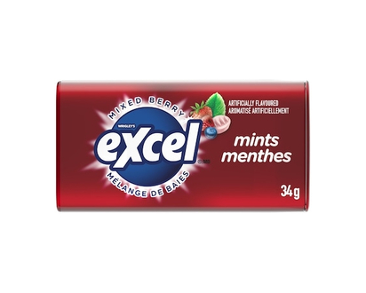 Wrigley's Excel Mixed Berry Flavoured Mints, 1 Tin - 1.0 EA