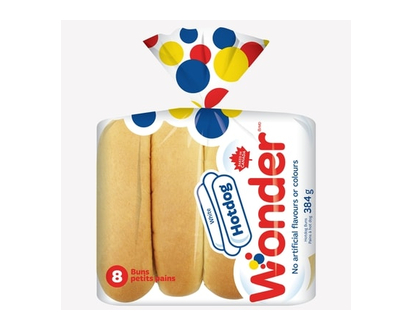 Wonder White Hotdog Buns 8pk - 44.5 G