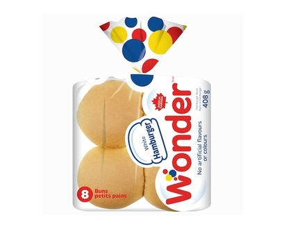Wonder White Hamburger Buns 8pk - 47.25 G