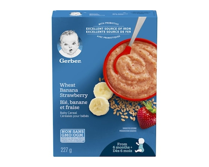 Nestlé Céréales Pour Bébés Gerberétape 2 Blé Avec Banane Et Fraise - 227.0 G
