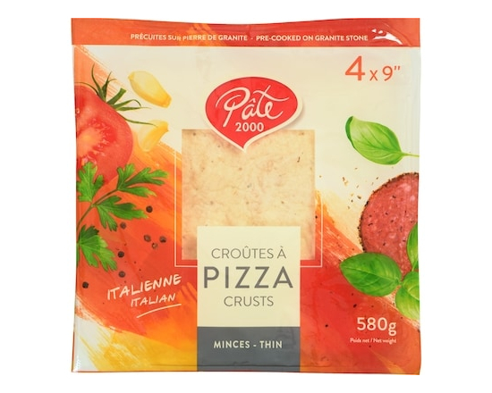 Croûtes à pizza minces italienne - 580.0 G