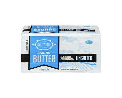 Dairy Isle Butter & Margarine, Barrel Churned Unsalted Baking Butter - 454.0 G