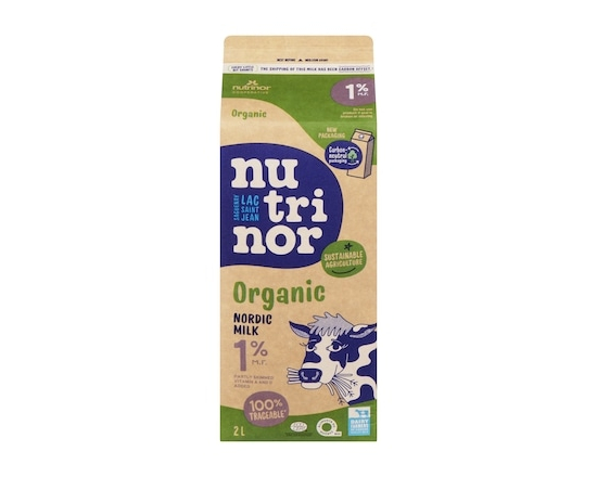 Nutrinor Lait nordique biologique 1 % - 2.0 L