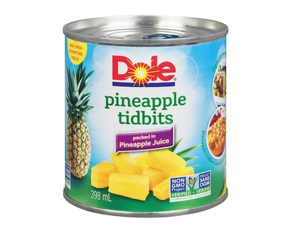 Dole Pineapple Tidbits in Pineapple Juice - 398.0 ML