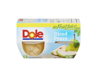 Dole Fruit Bowls Pears, Diced - 107.0 ML