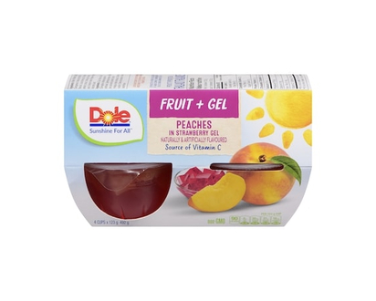 Dole Parfait Peaches in Strawberry Gel - 123.0 G